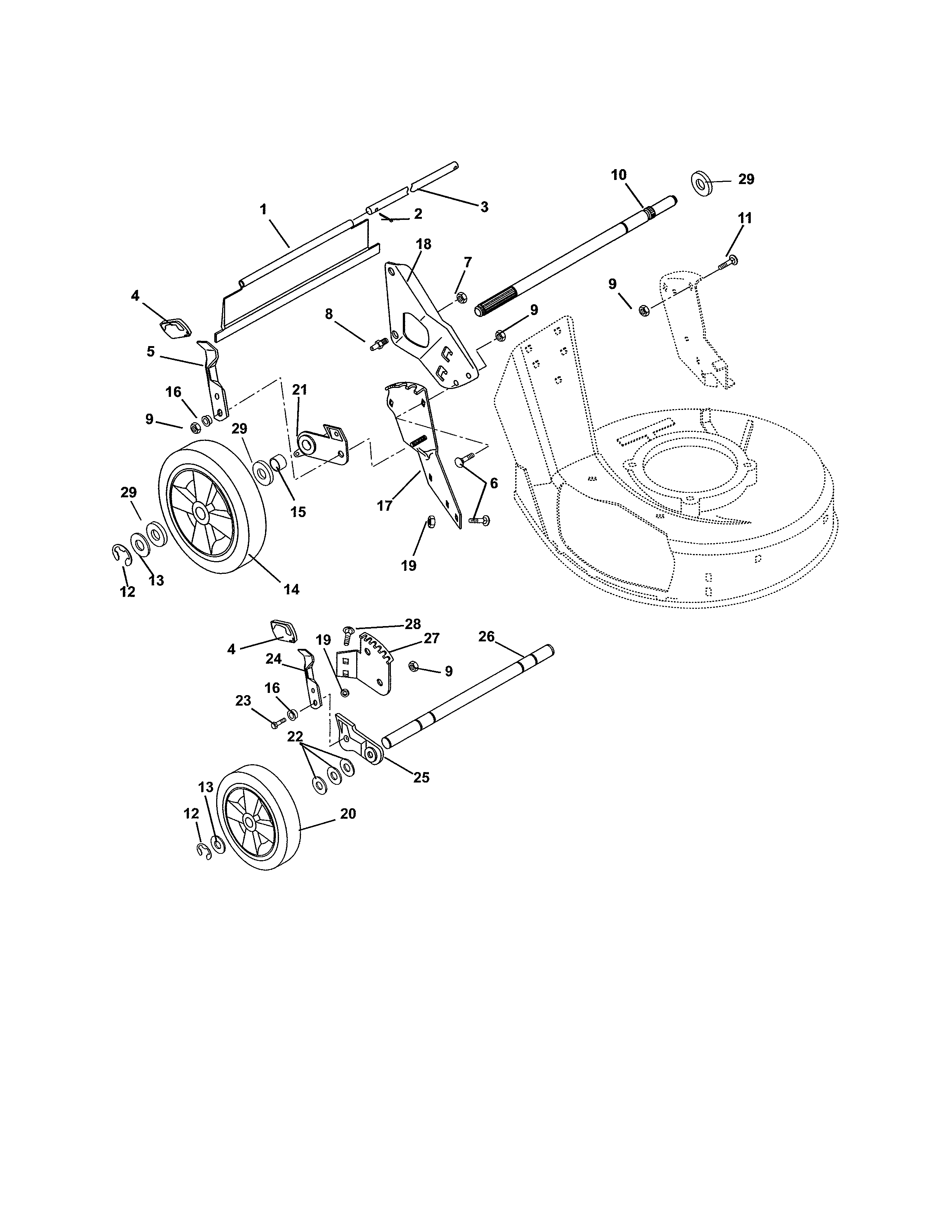 Wheels/adjusters