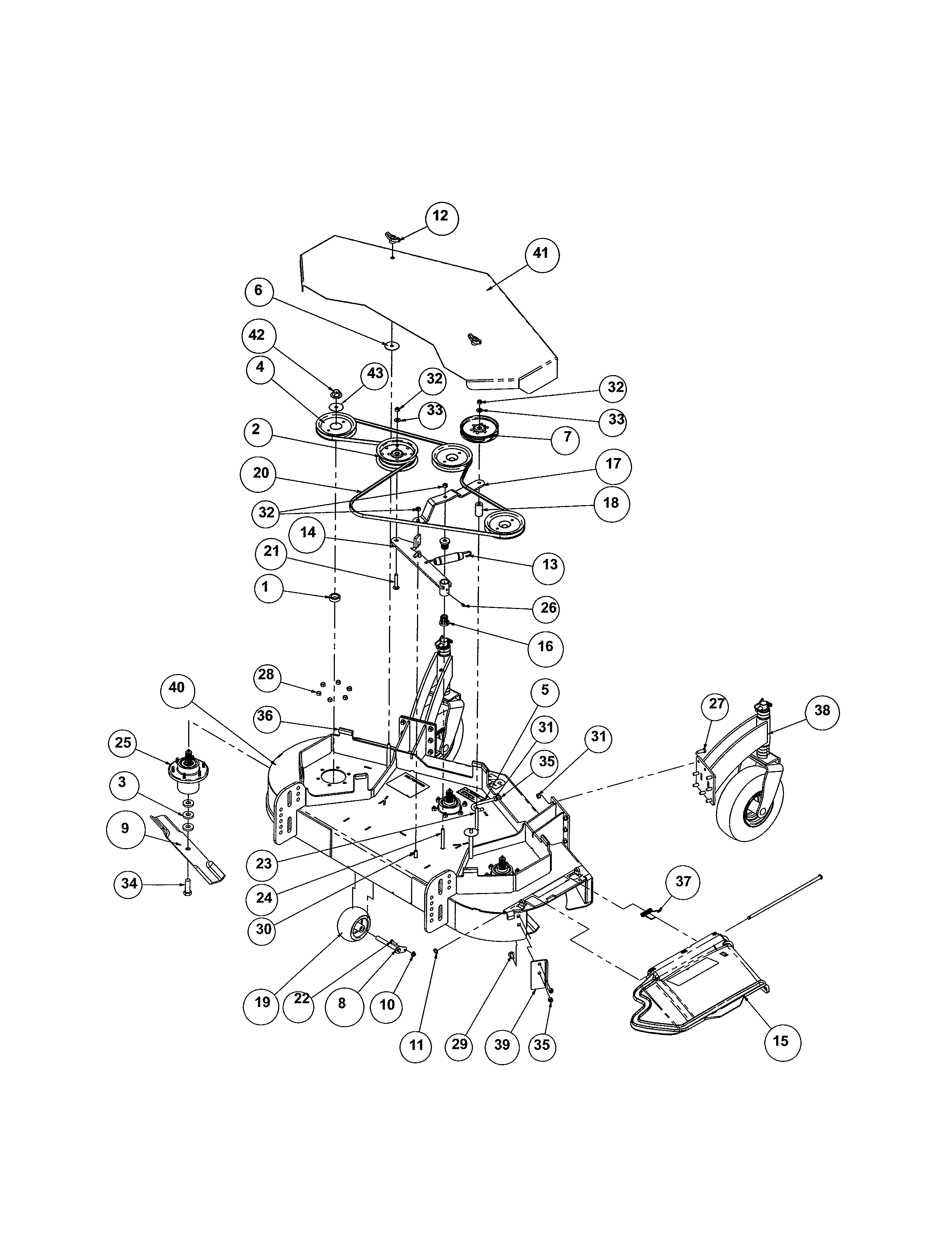 Deck assembly-52"