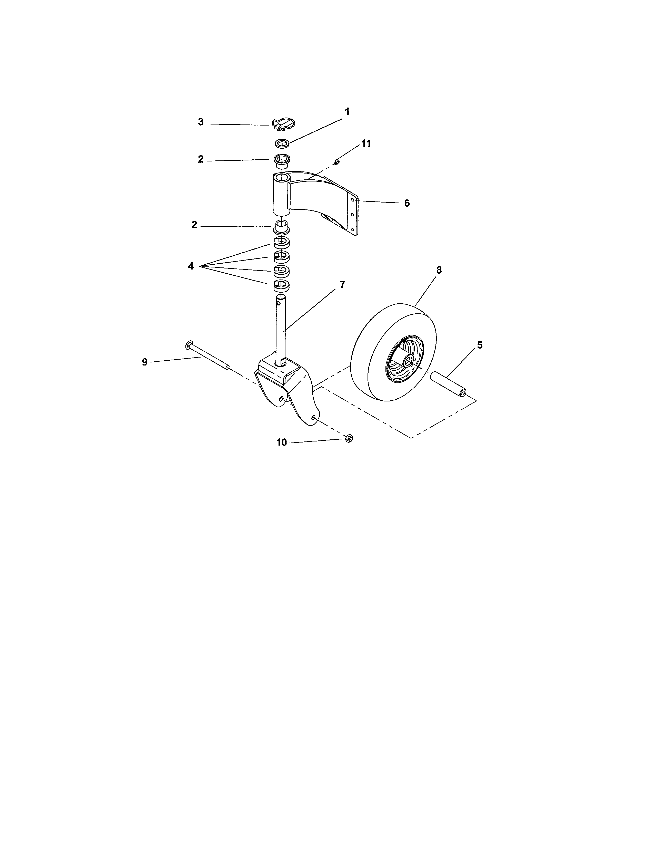Wheel/strut