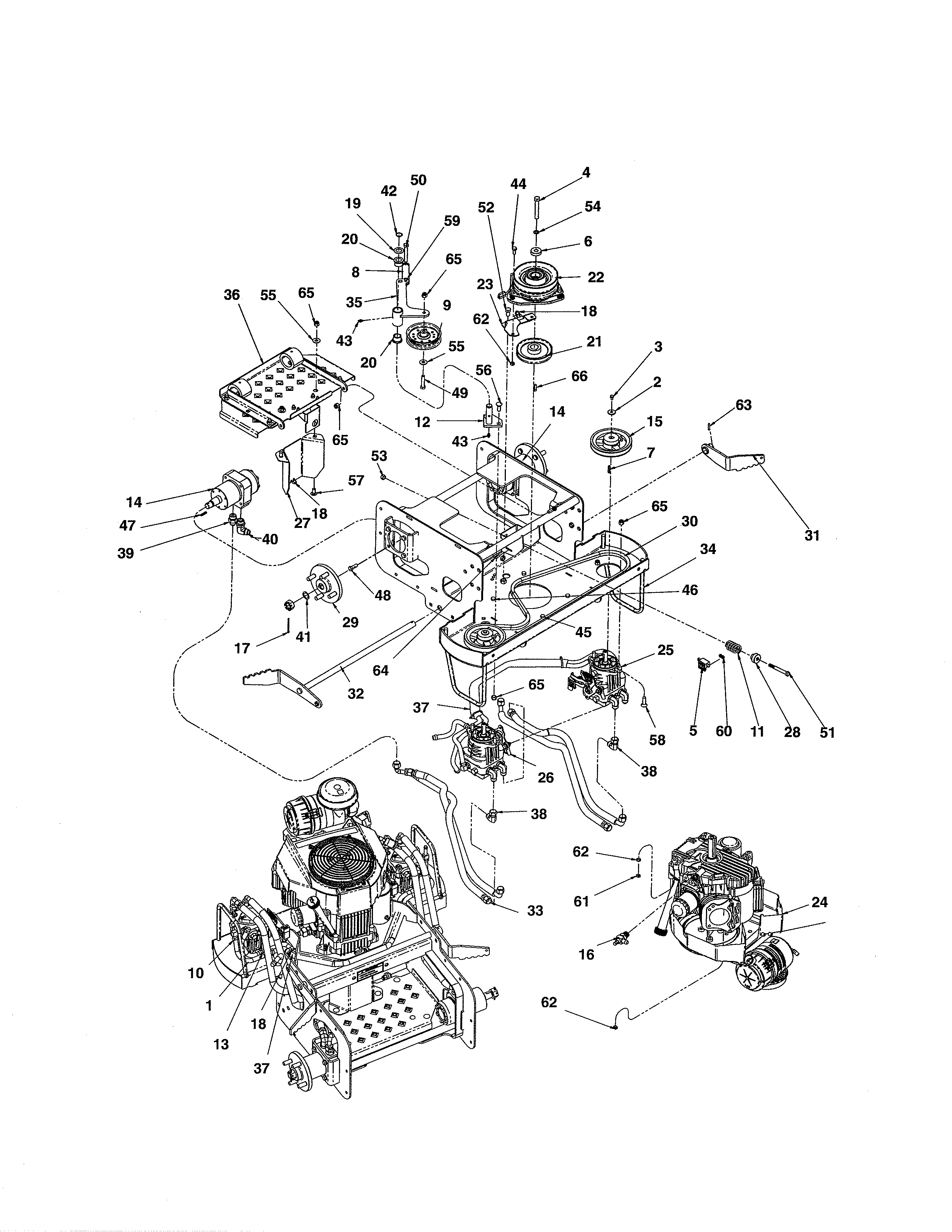 ENGINE/HYDRAULIC/MAIN FRAME