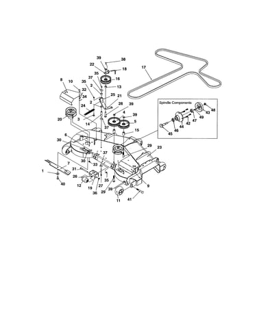 Mower deck/belt/idlers