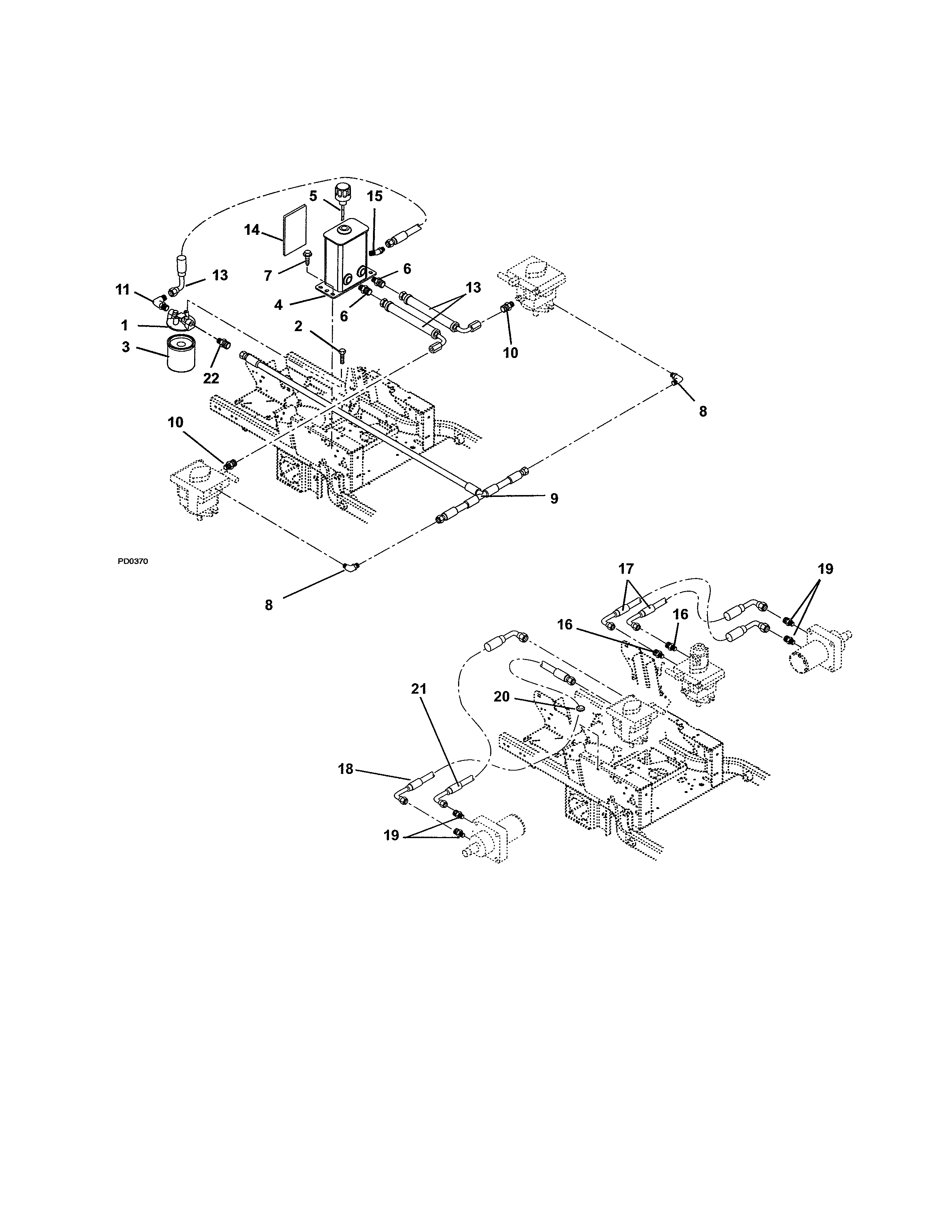Hydraulic tank/filter/pumps/hoses