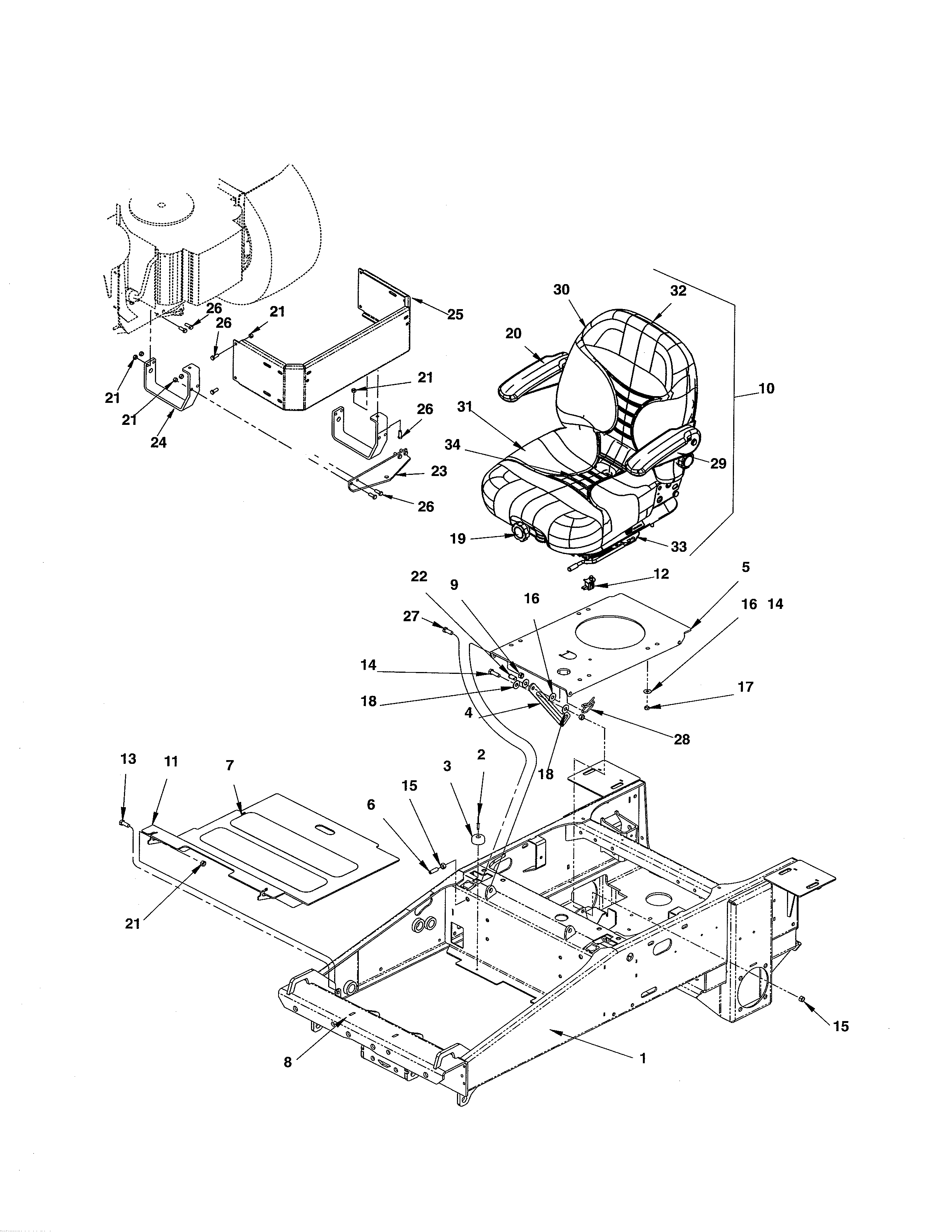 Seat/foot plate