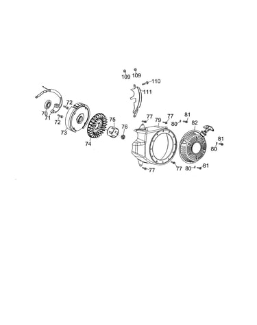 Blower housing/recoil starter