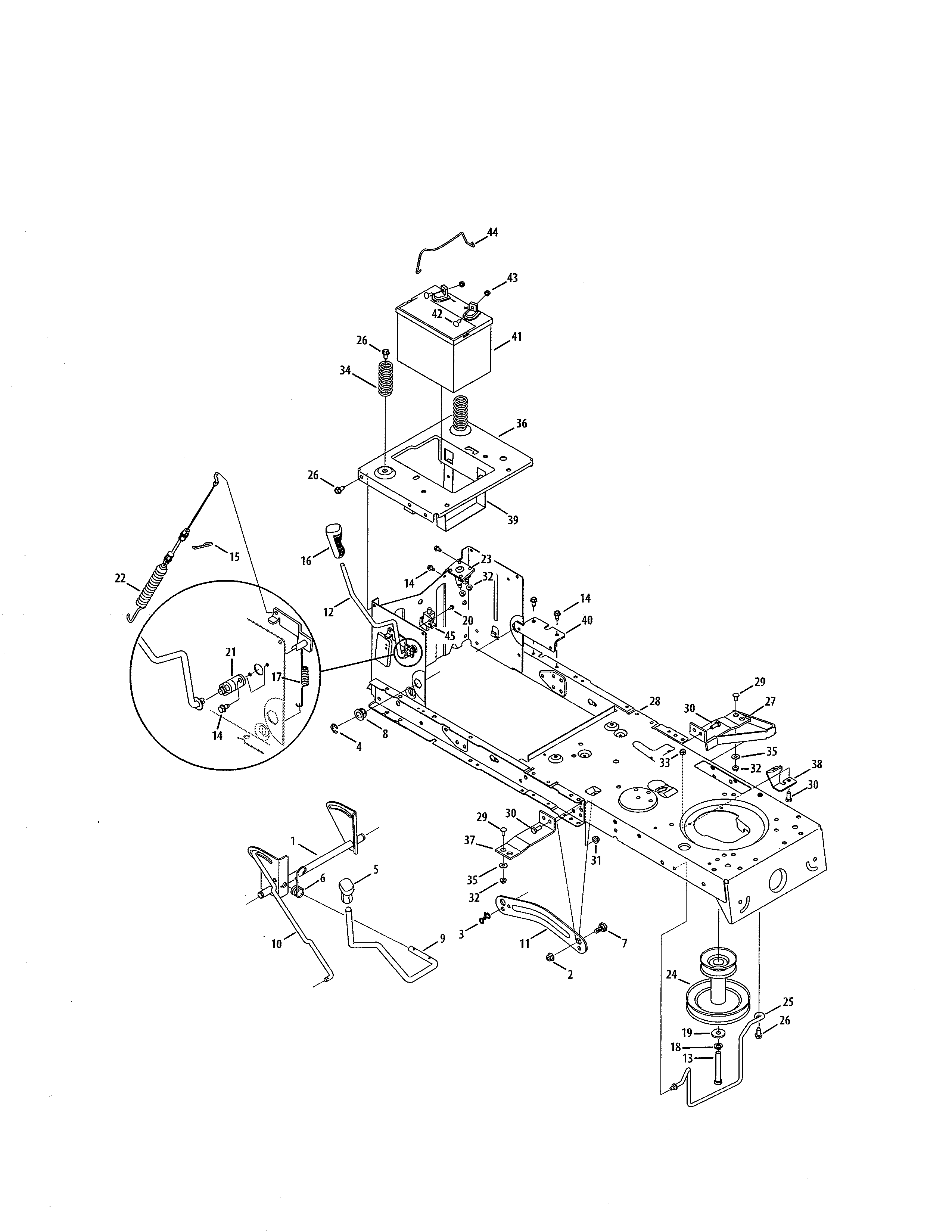 Rider frame/battery