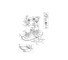 Kmart 02891808-4 deck/spindle pulley/chute deflector diagram
