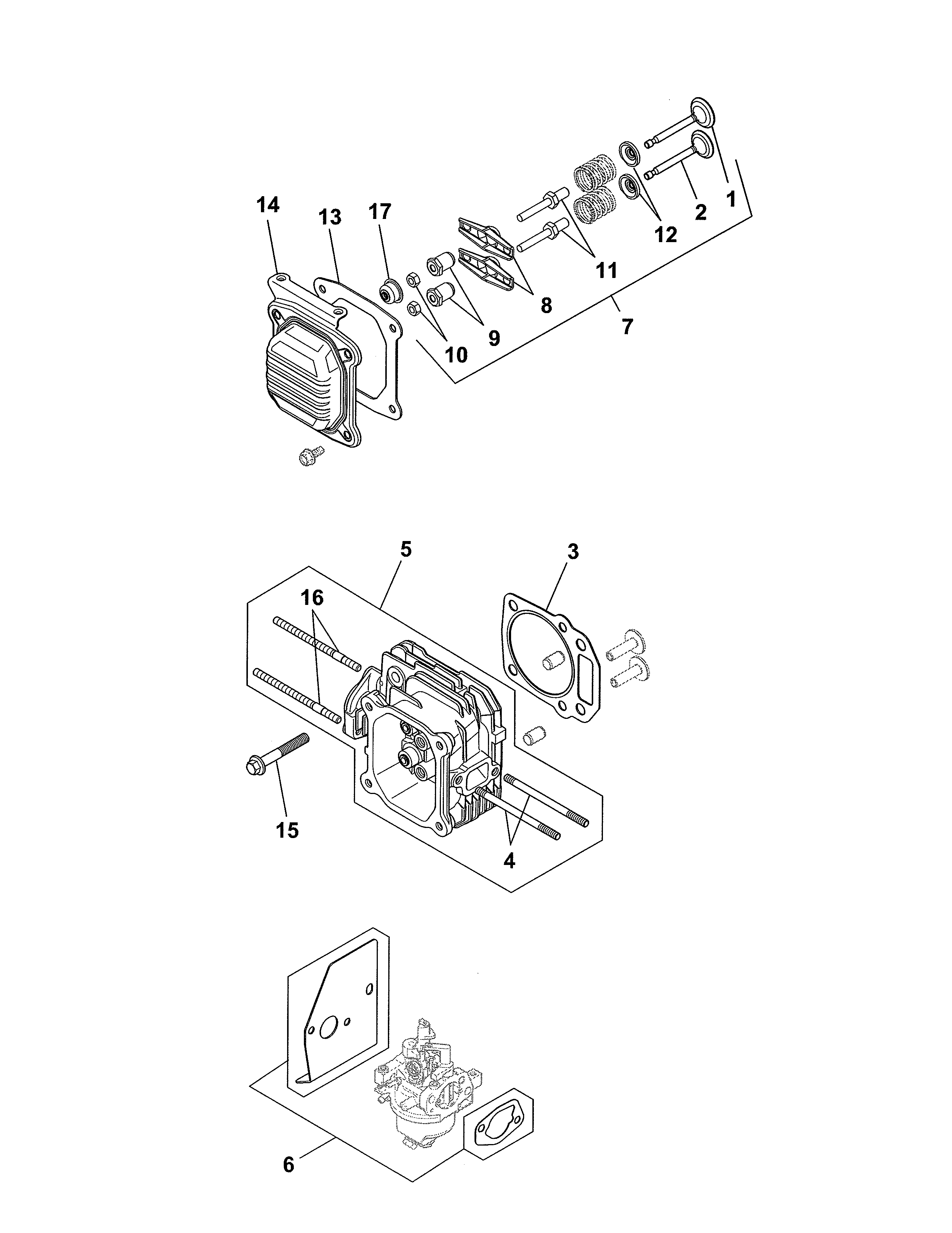 Head/valve/breather