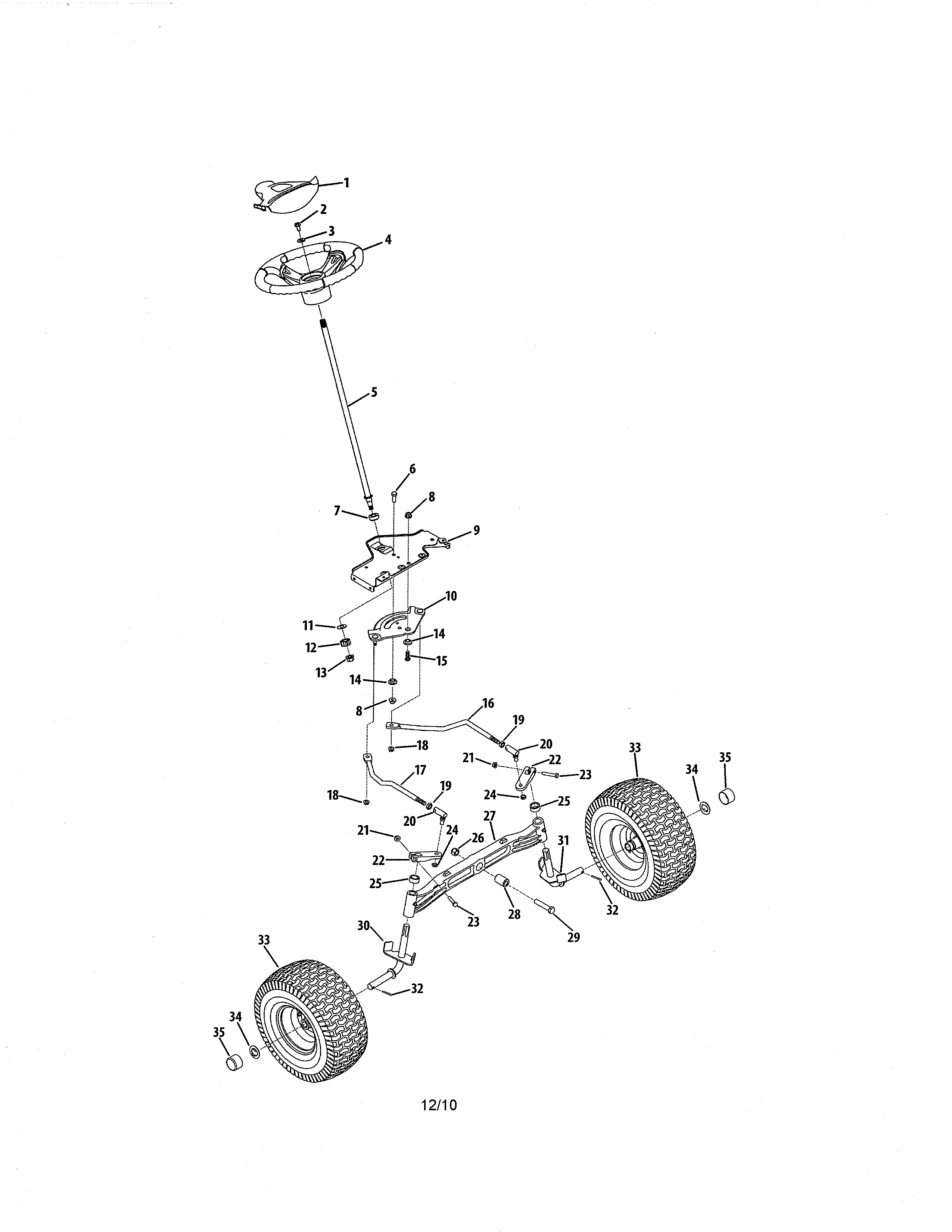 Steering/front axle