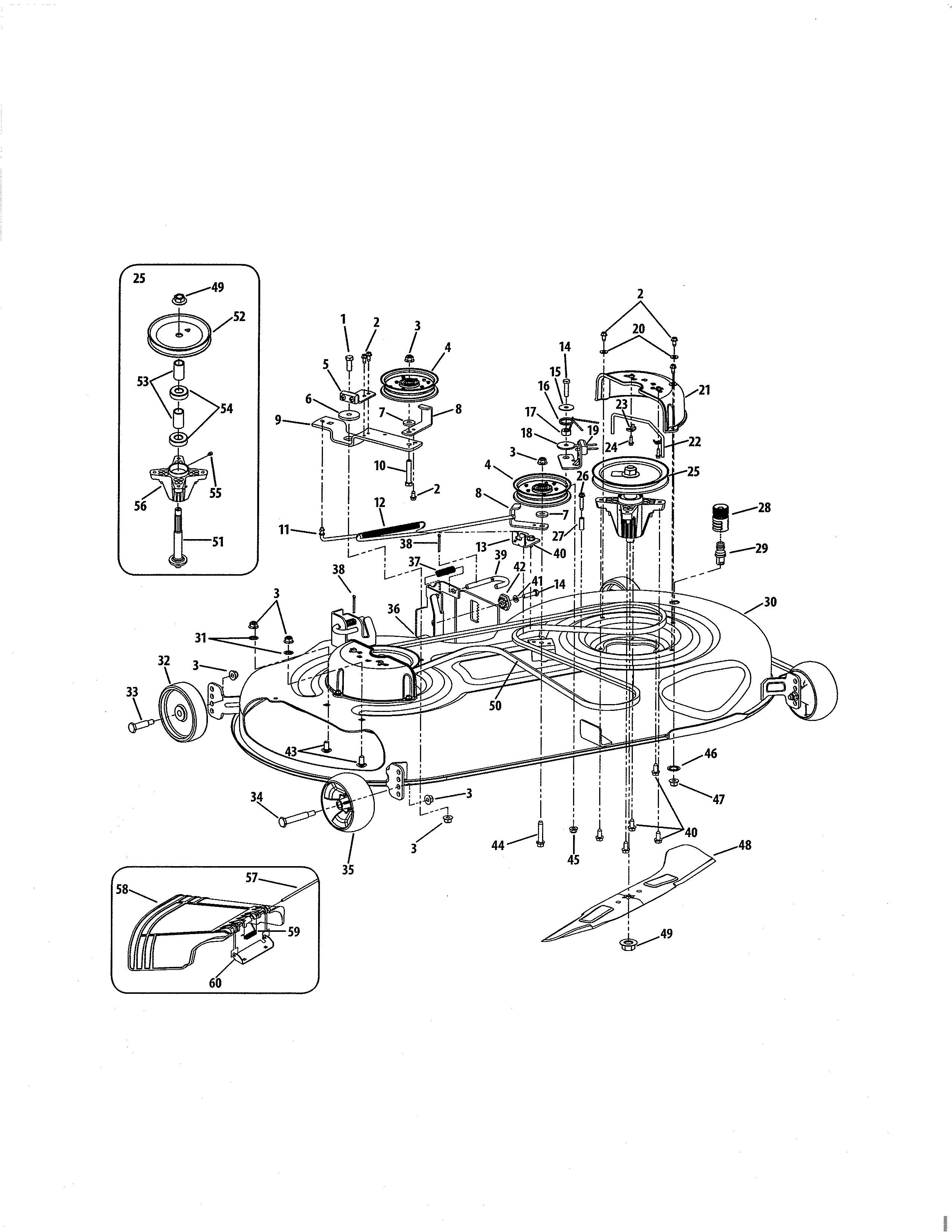 46" mower deck (ltx1045)