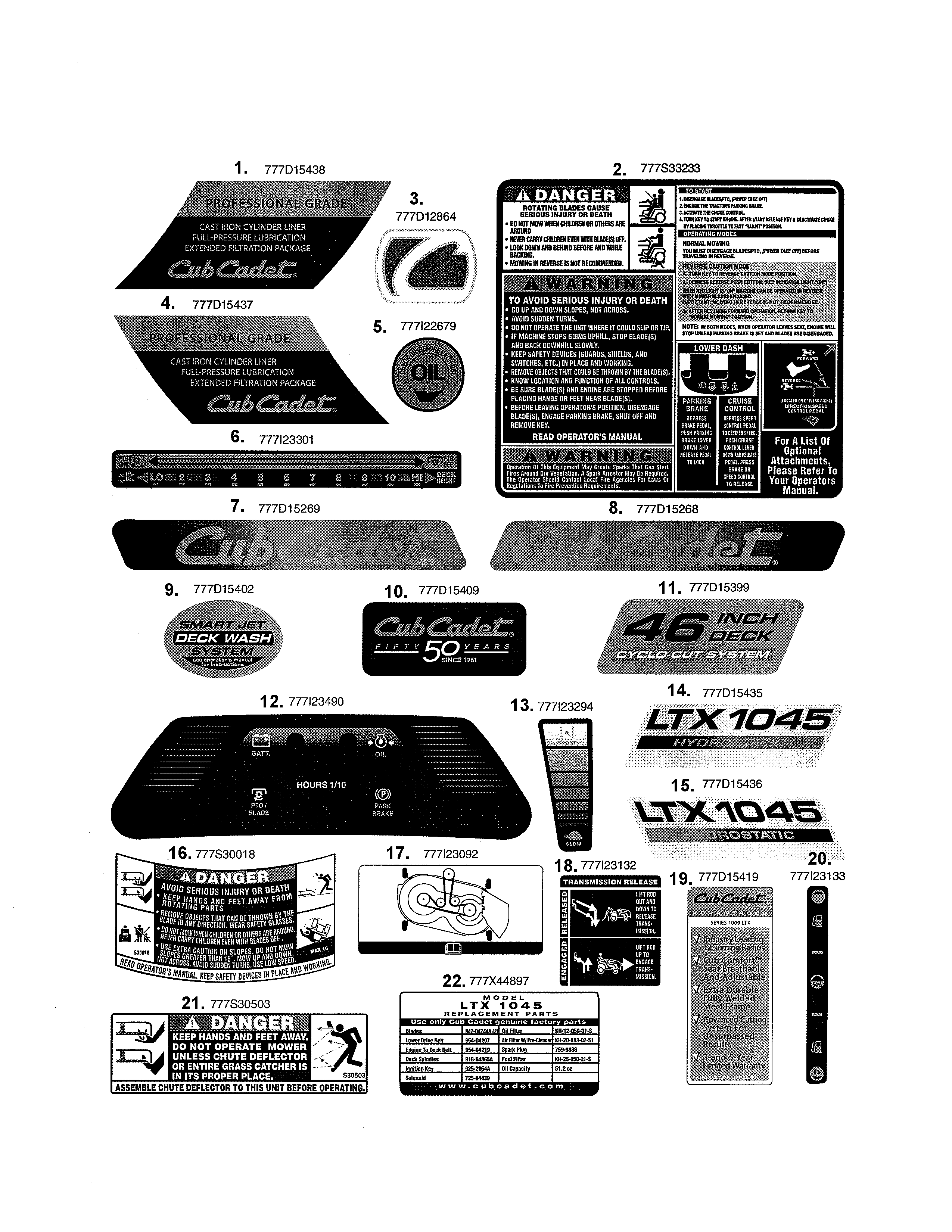 LTX1045 DECALS