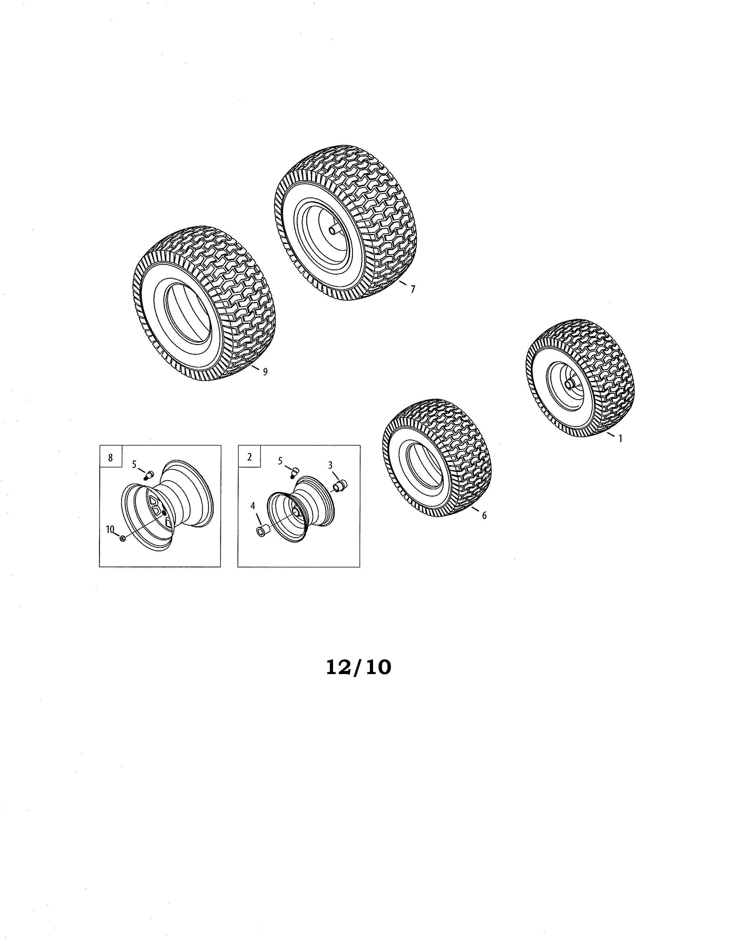 Front & rear wheels
