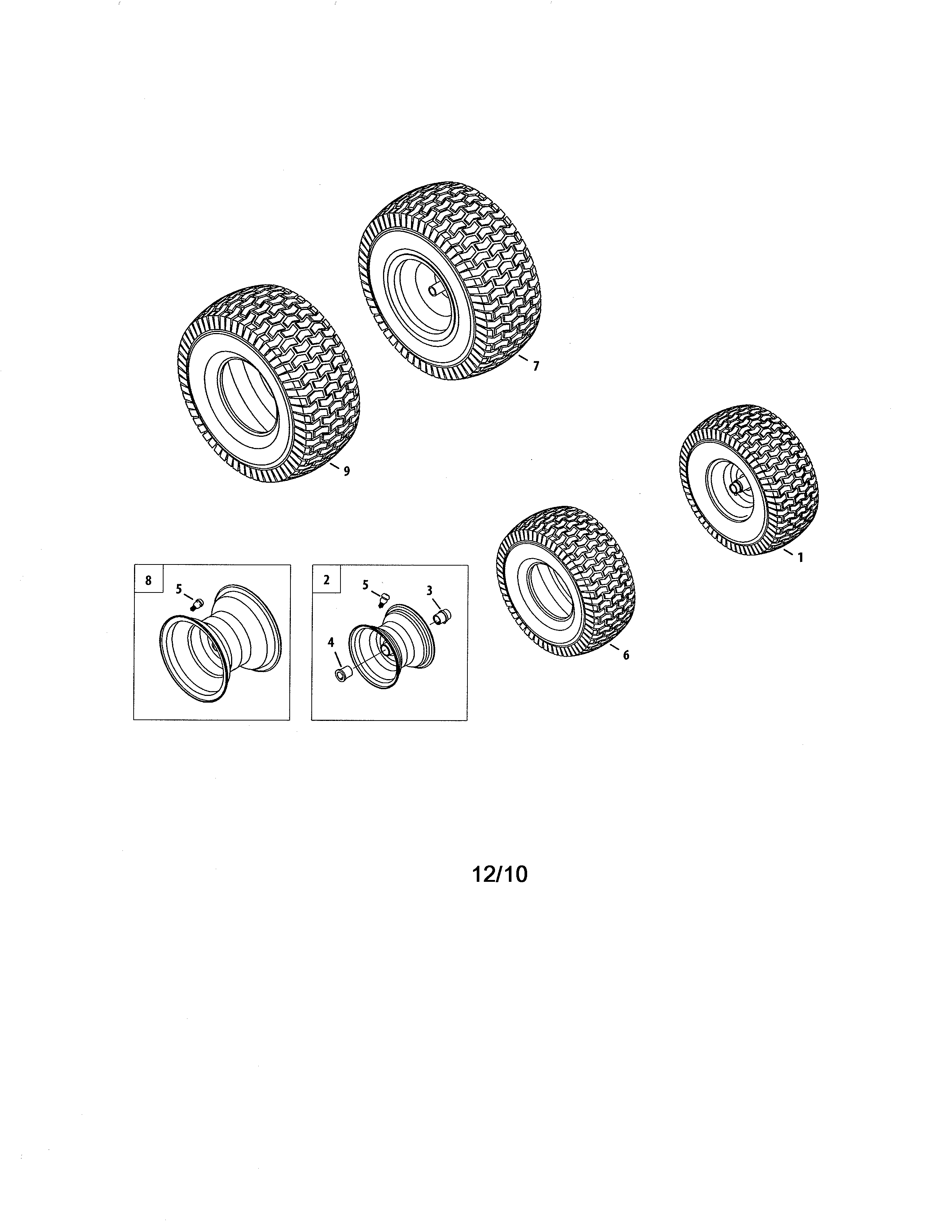 Front & rear wheels