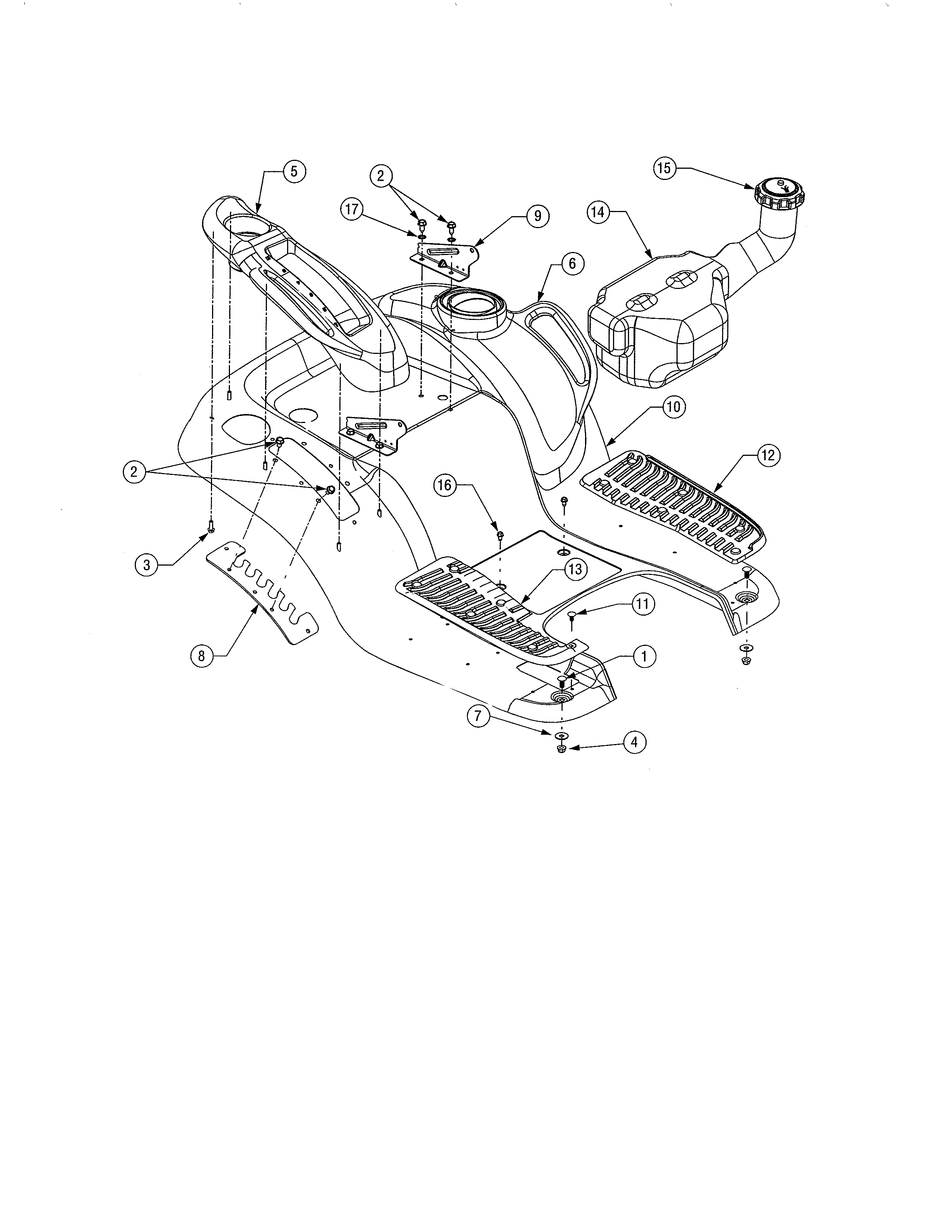 Fender/fuel tank