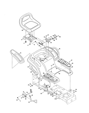 Seat/fender/deck lift
