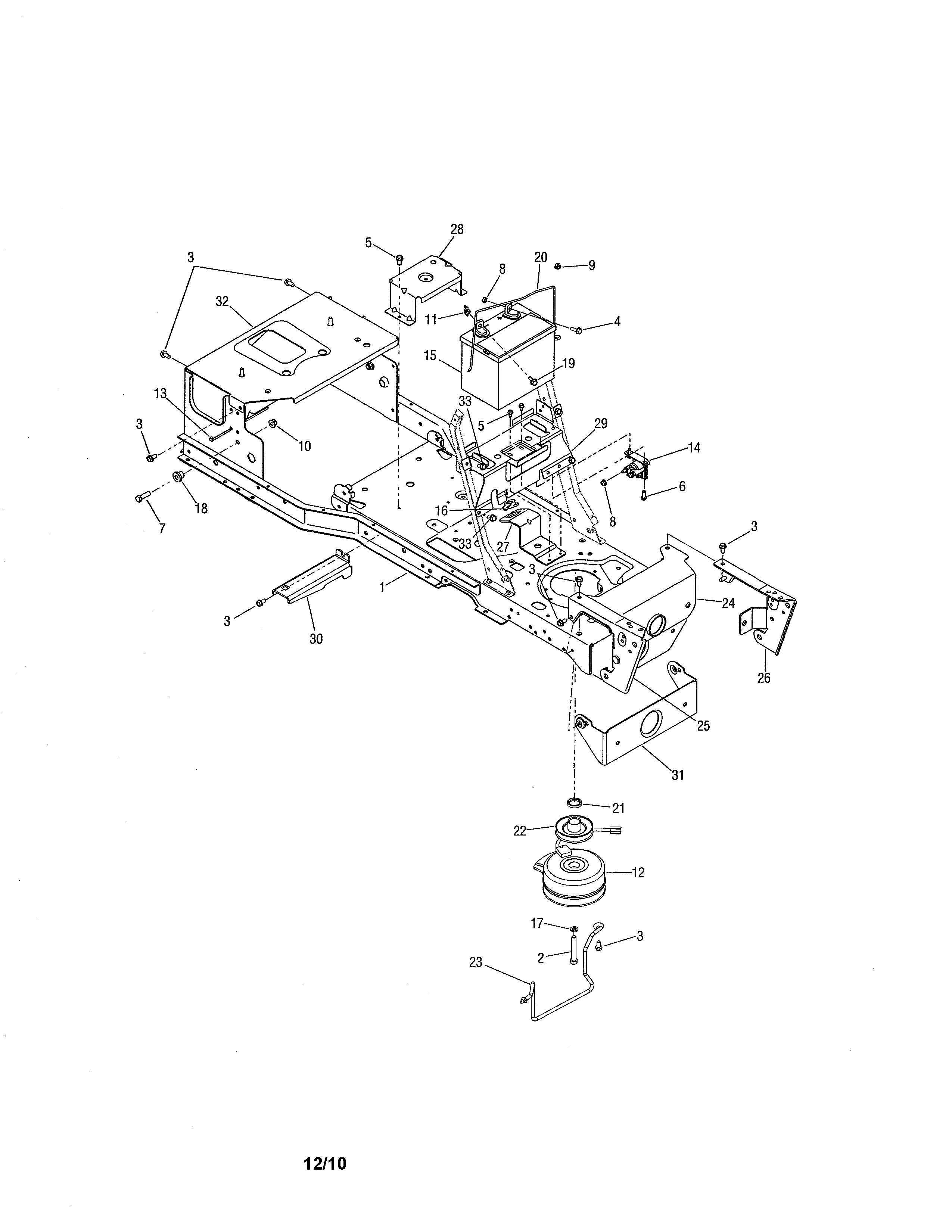 Frame/pto/battery