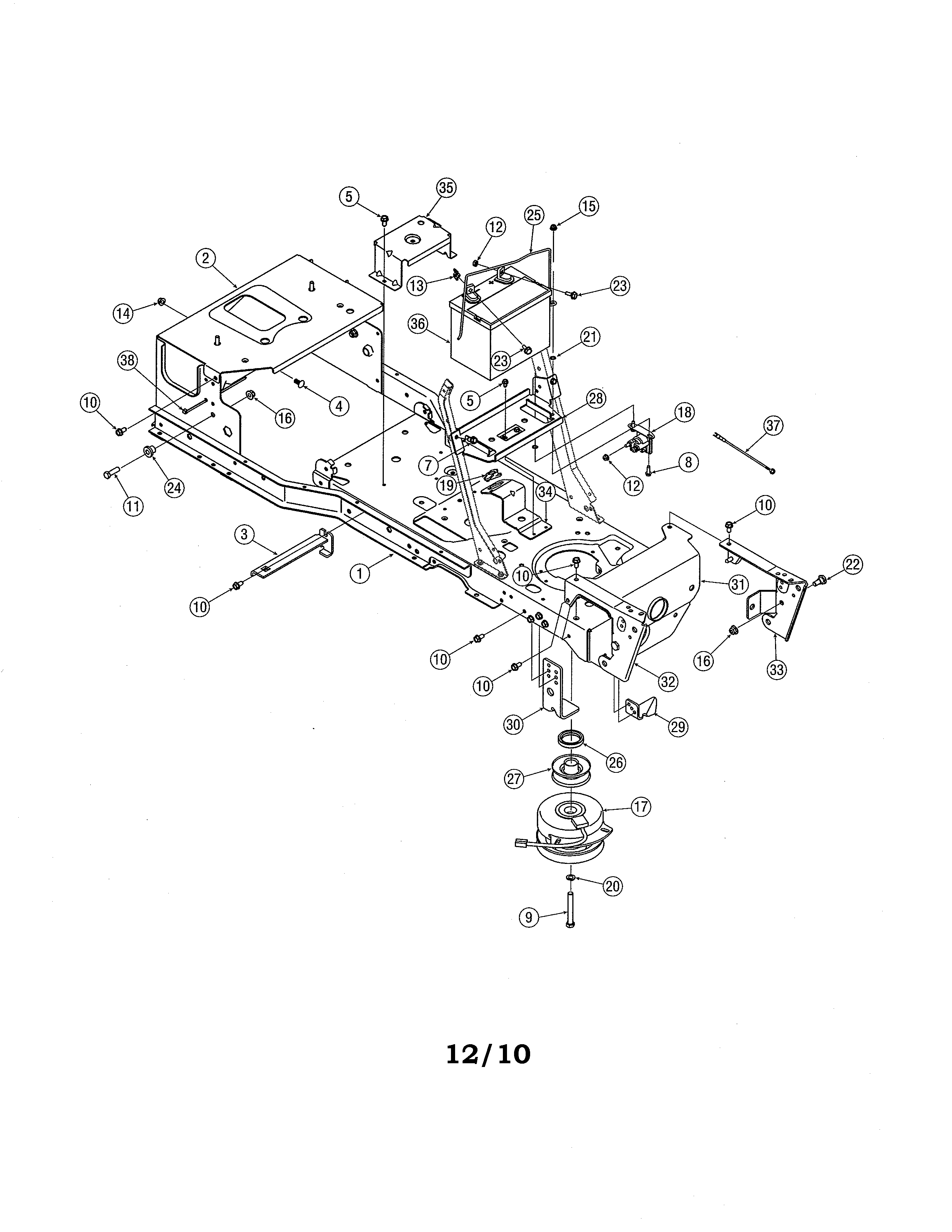 Frame/pto/battery