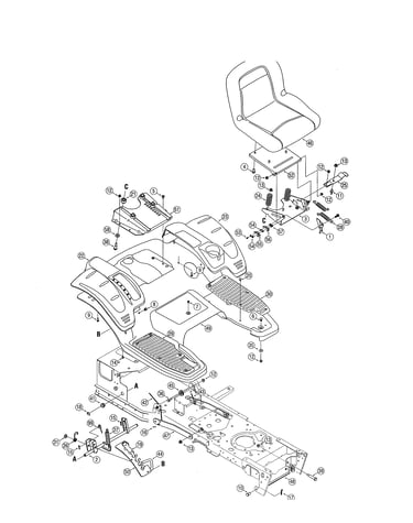 Seat/fender/deck lift