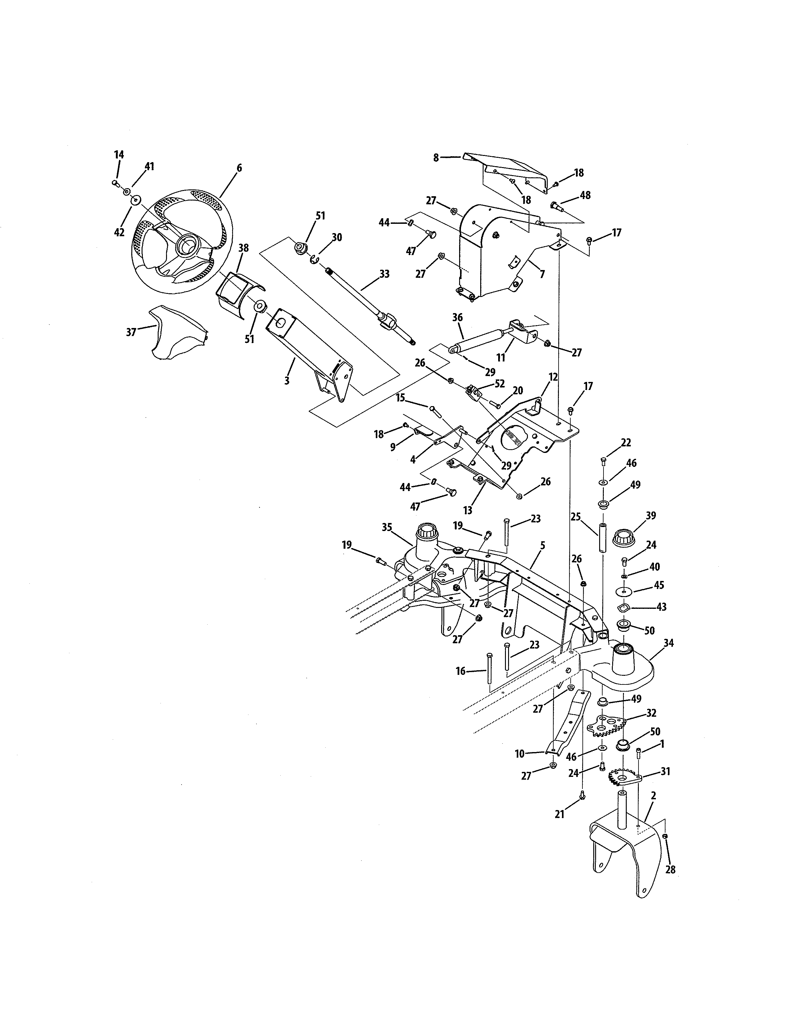Steering columns/axles