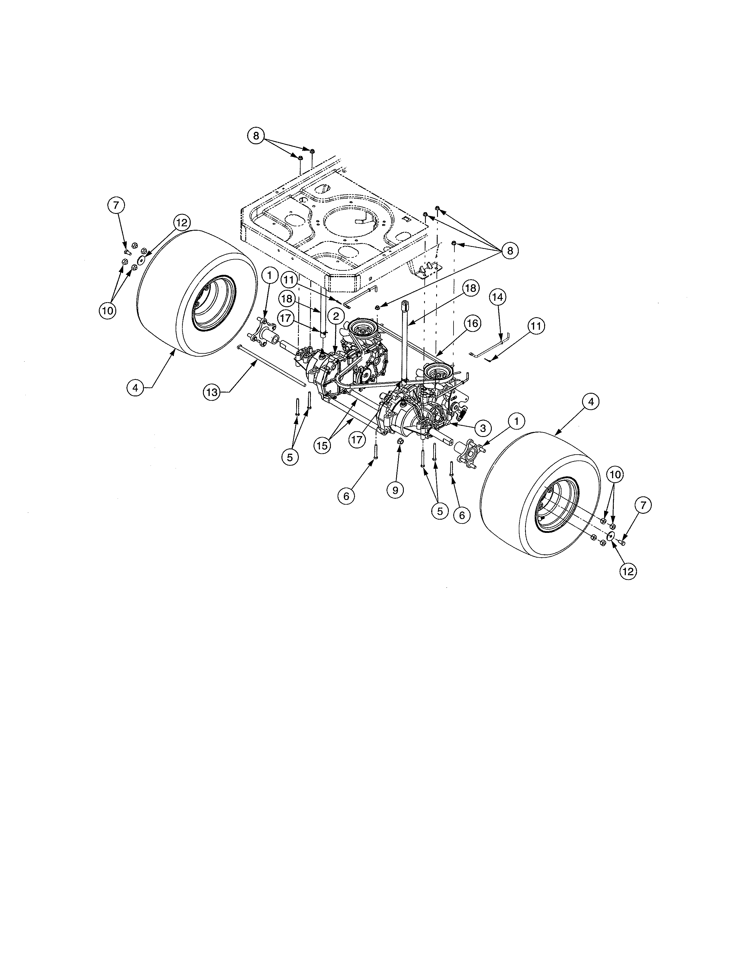 Rear drive/wheels