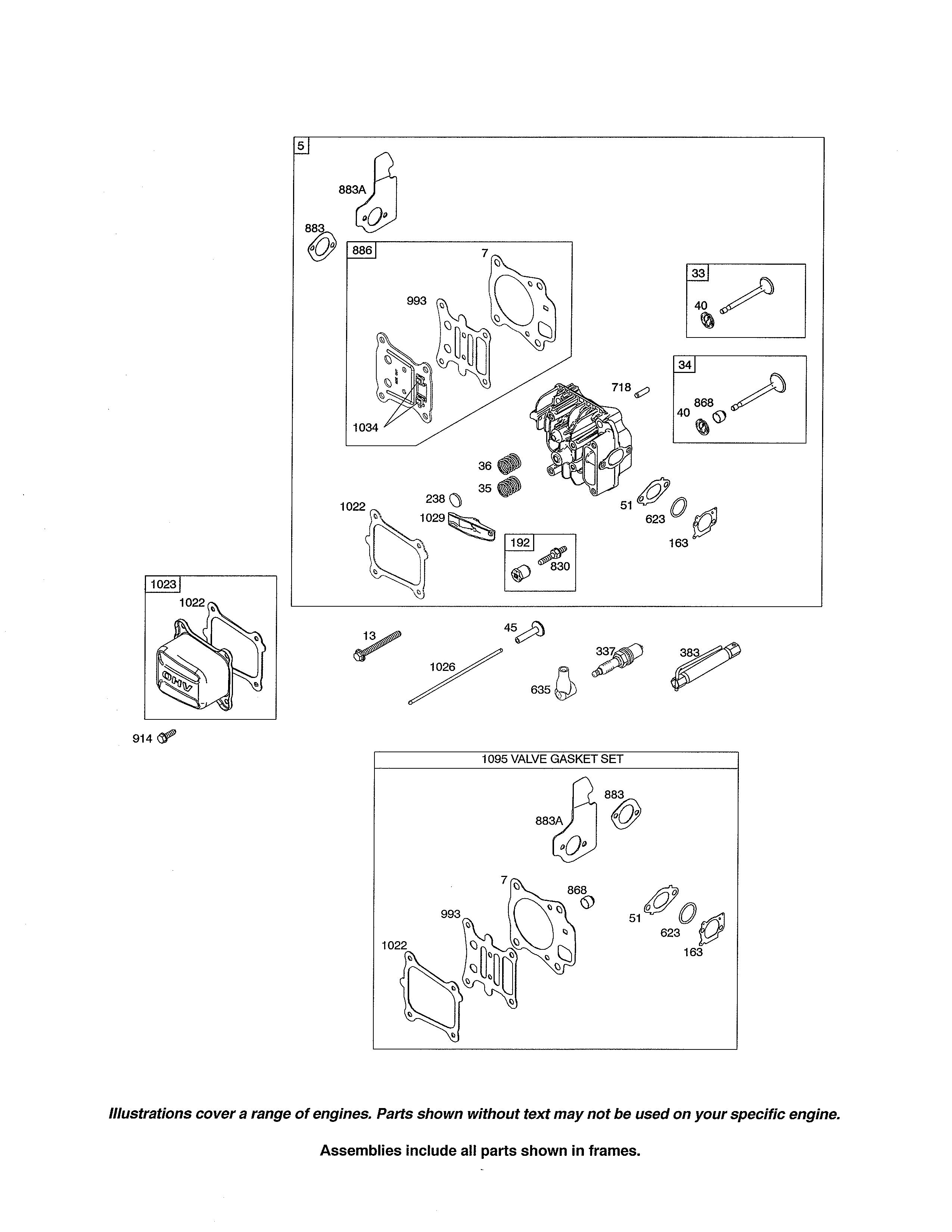 Valve gasket/head-cylinder