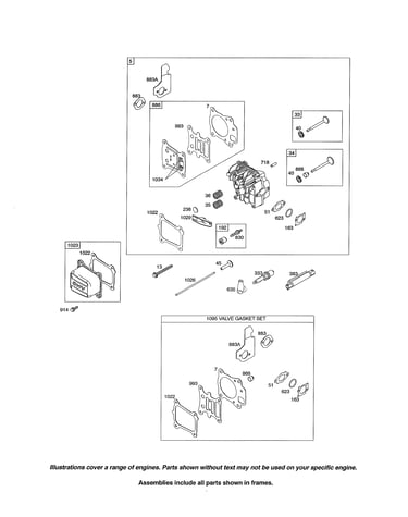 Valve gasket/head-cylinder
