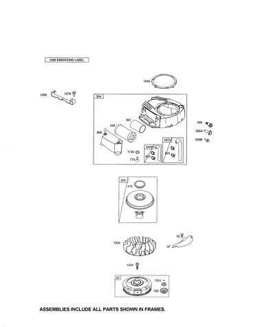 Blower housing/flywheel