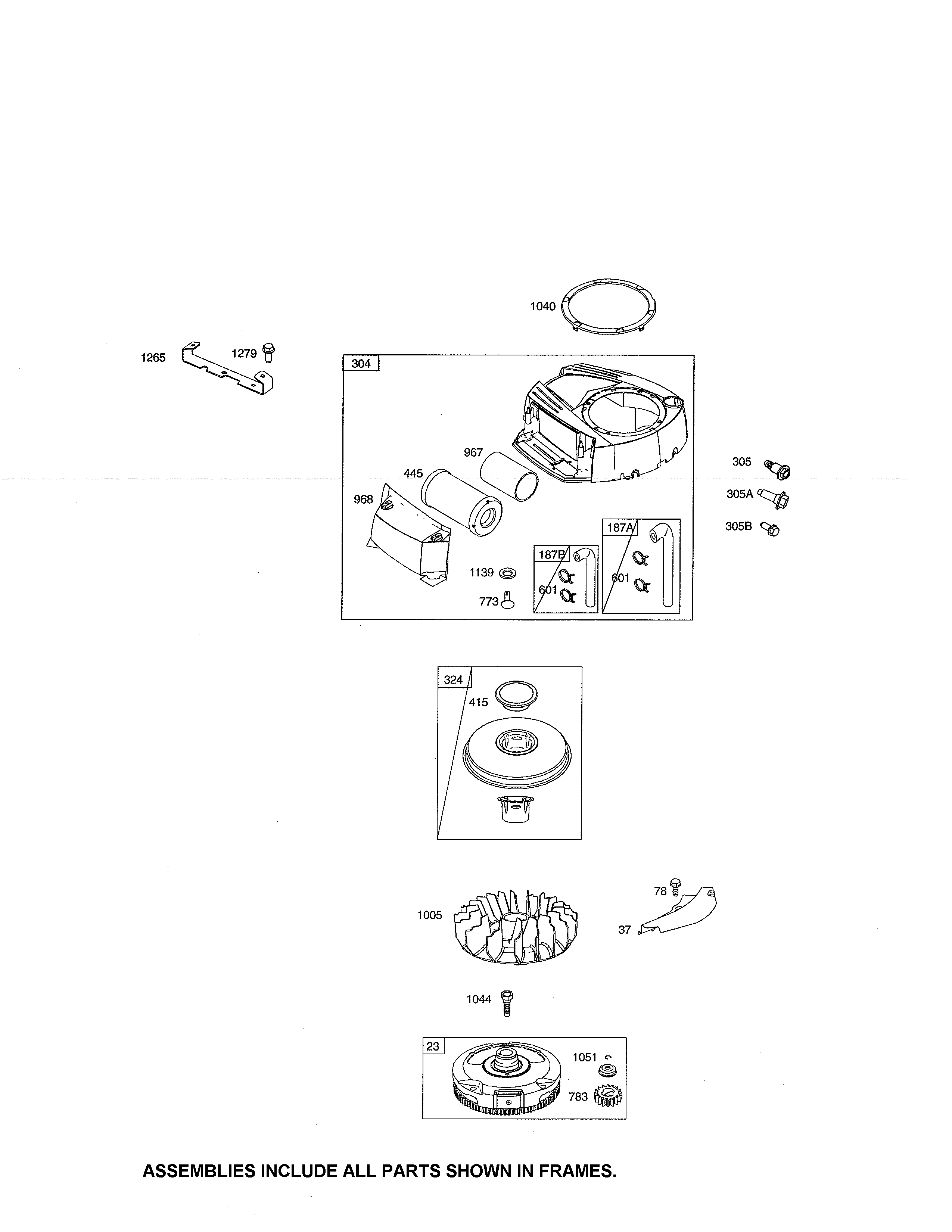 Blower housing/flywheel