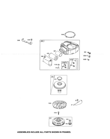Blower housing/flywheel