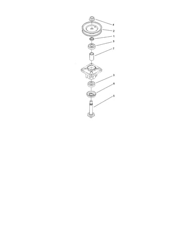 Single pulley spindle assembly