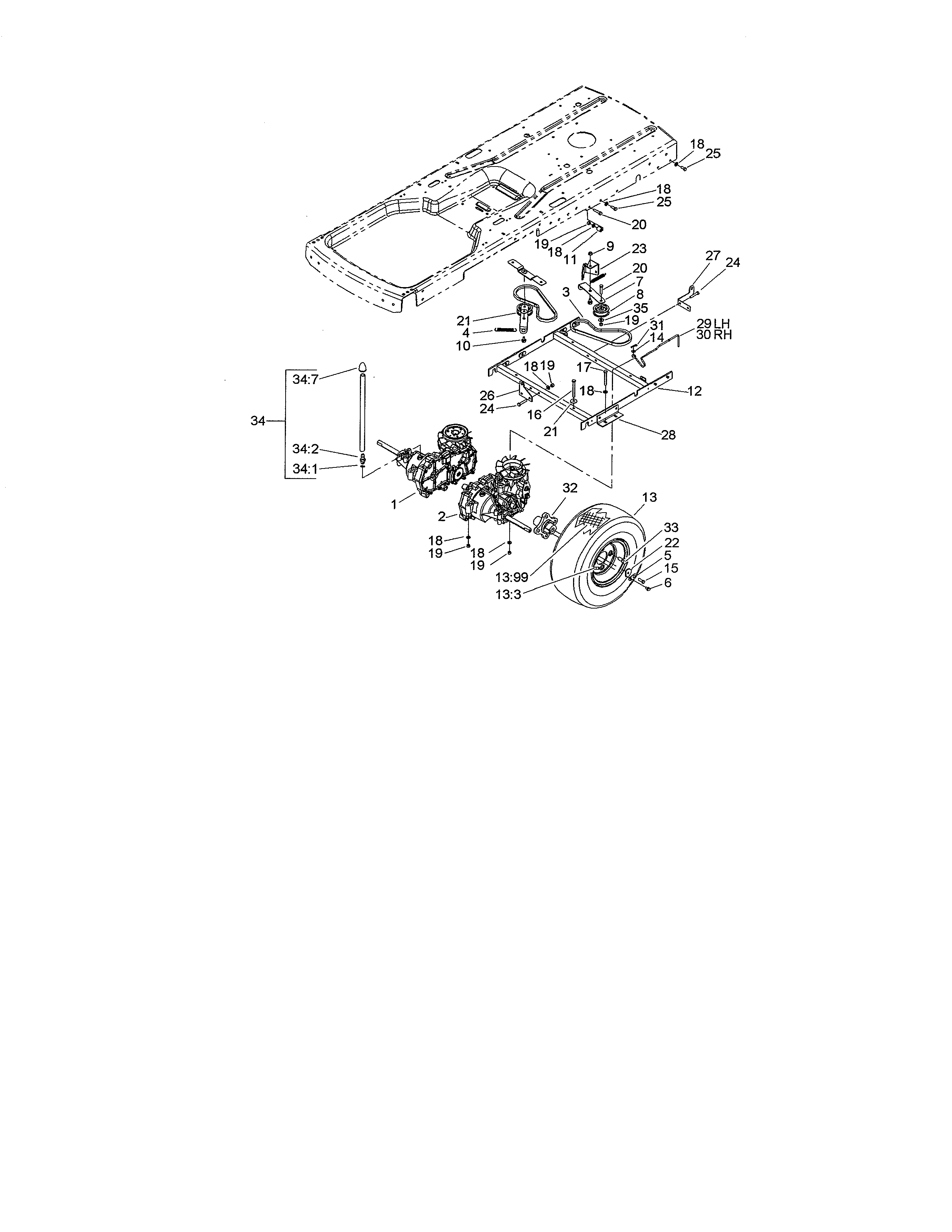 Hydro/belt drive