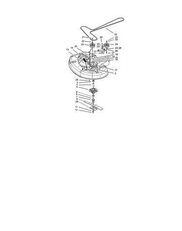 42" deck spindle/belt drive