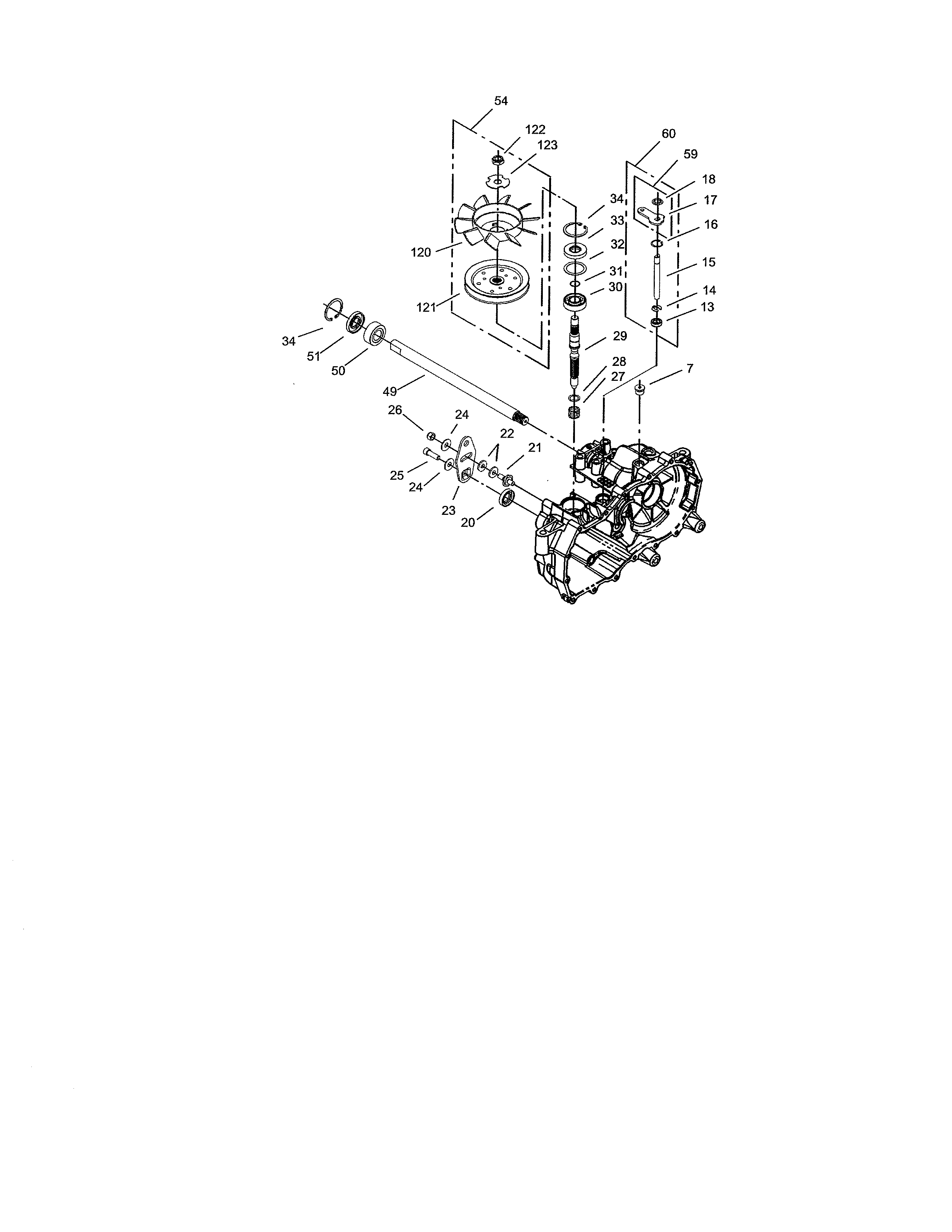 FAN/PULLEY-LH HYDROSTAT