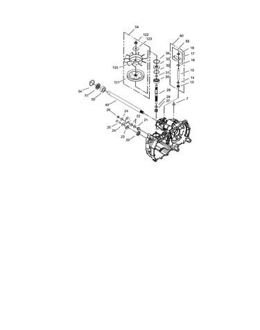 Fan/pulley-lh hydrostat