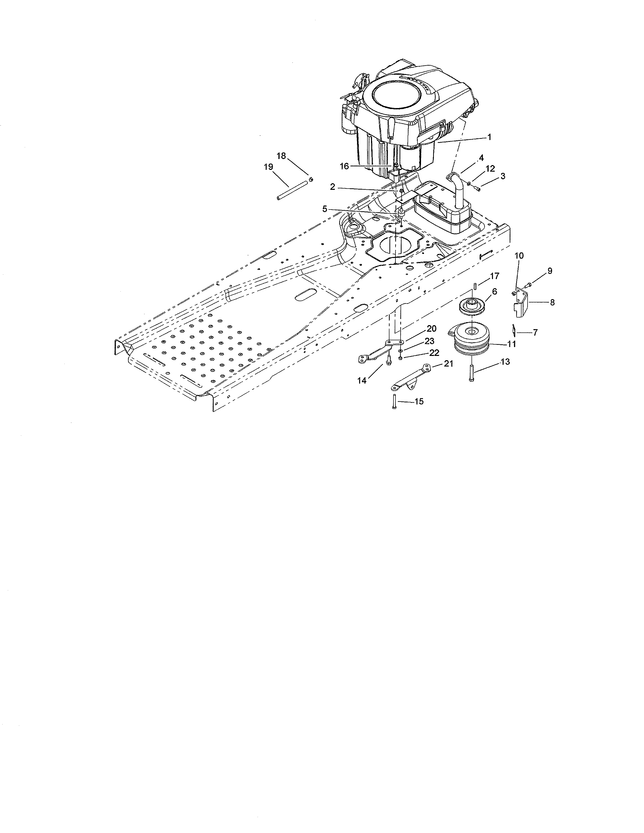 Engine & clutch assembly