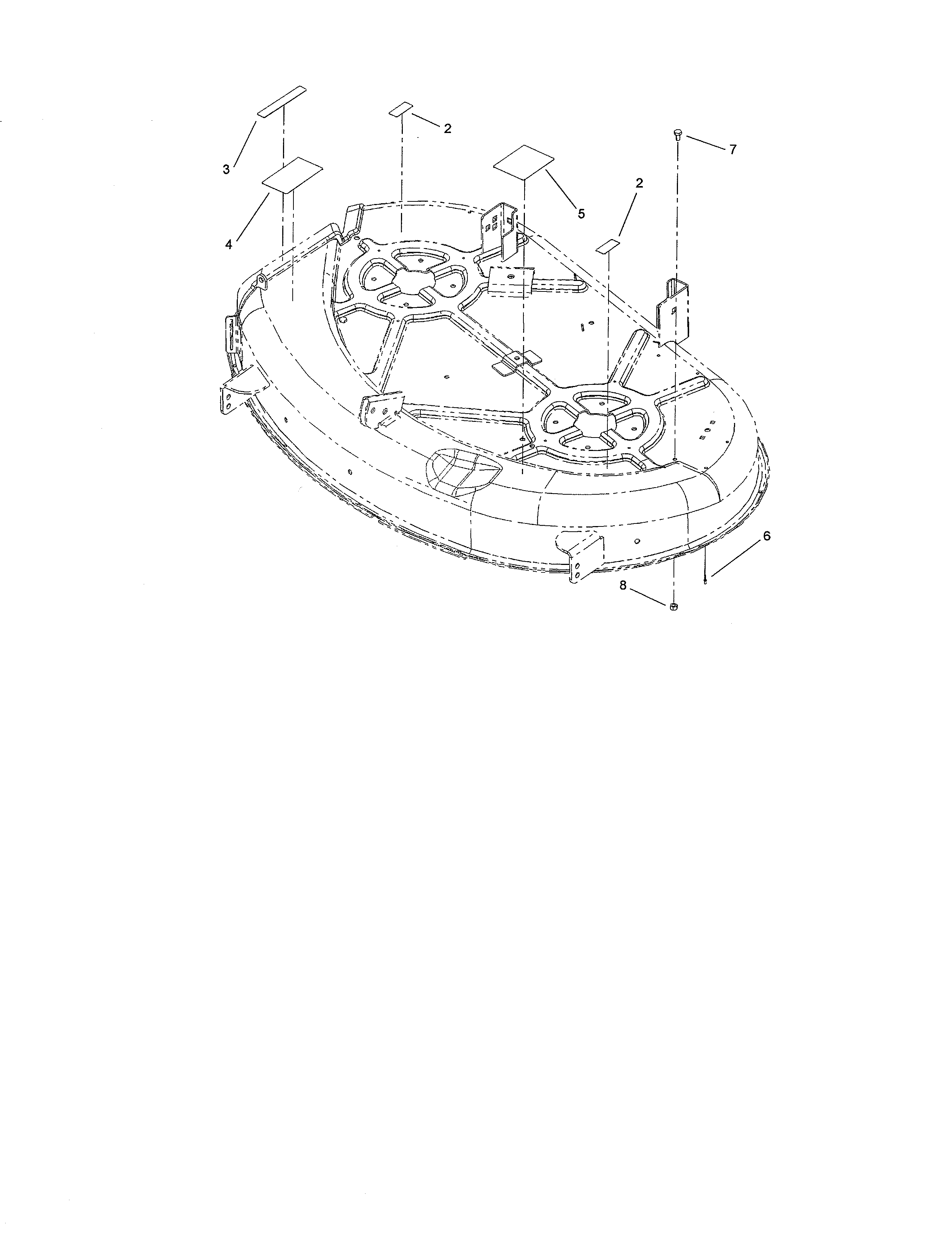 42" deck assembly