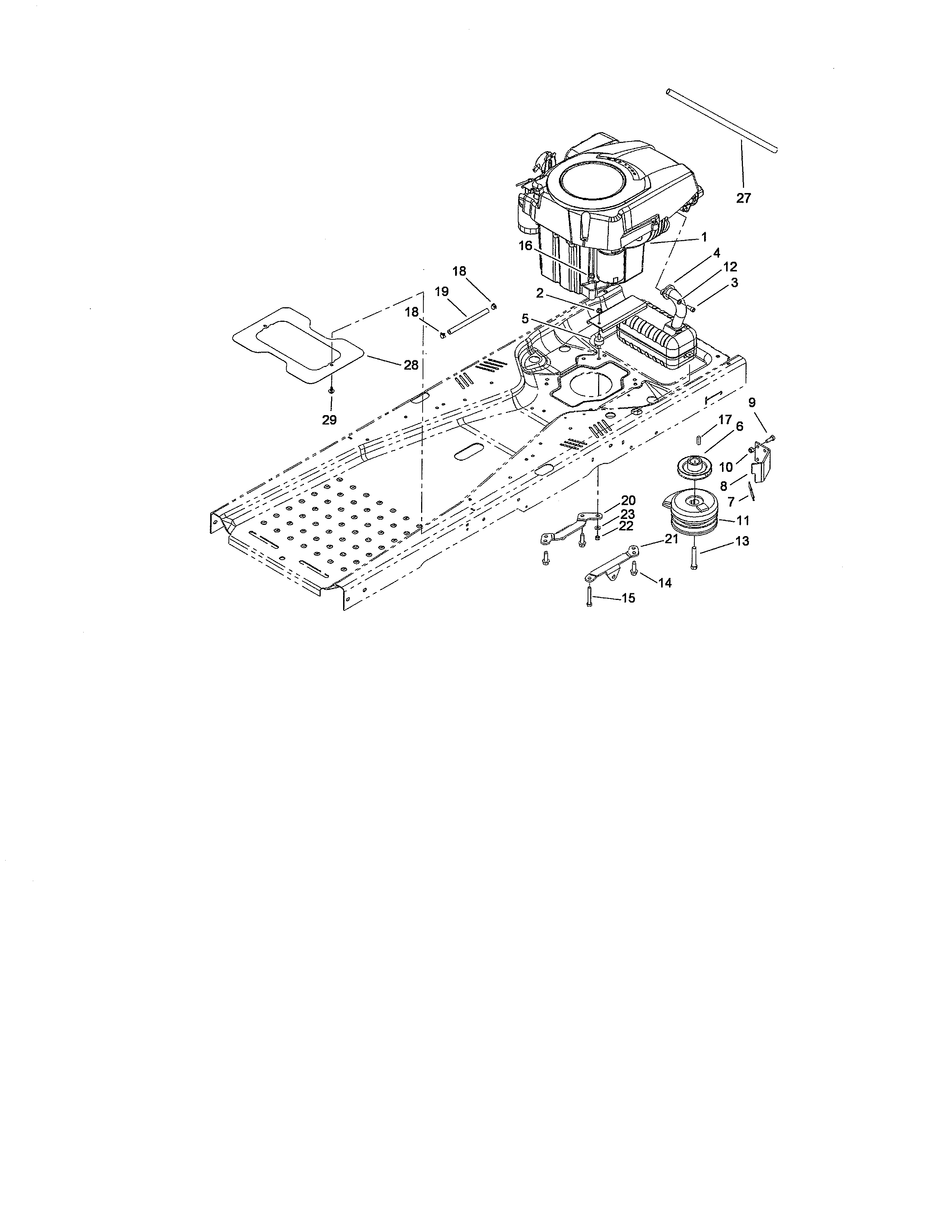 Engine & clutch assembly