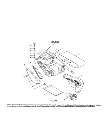 Belt/dust bag/wear plate