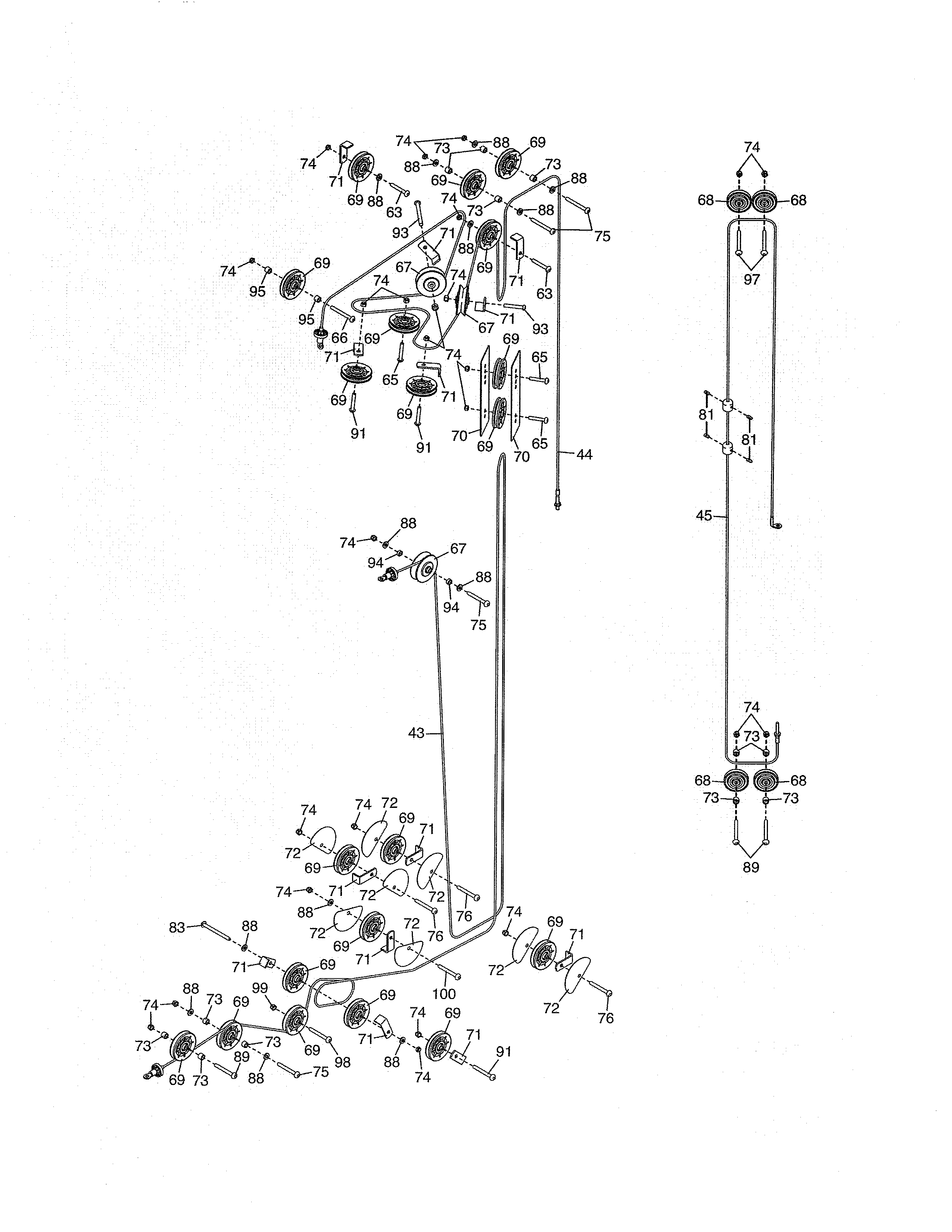 Pulleys/cables
