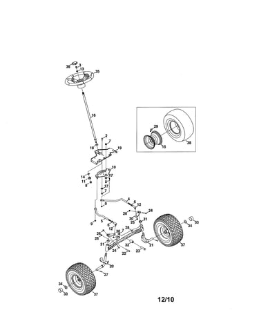 Steering/axle