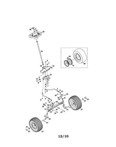 Steering/axle