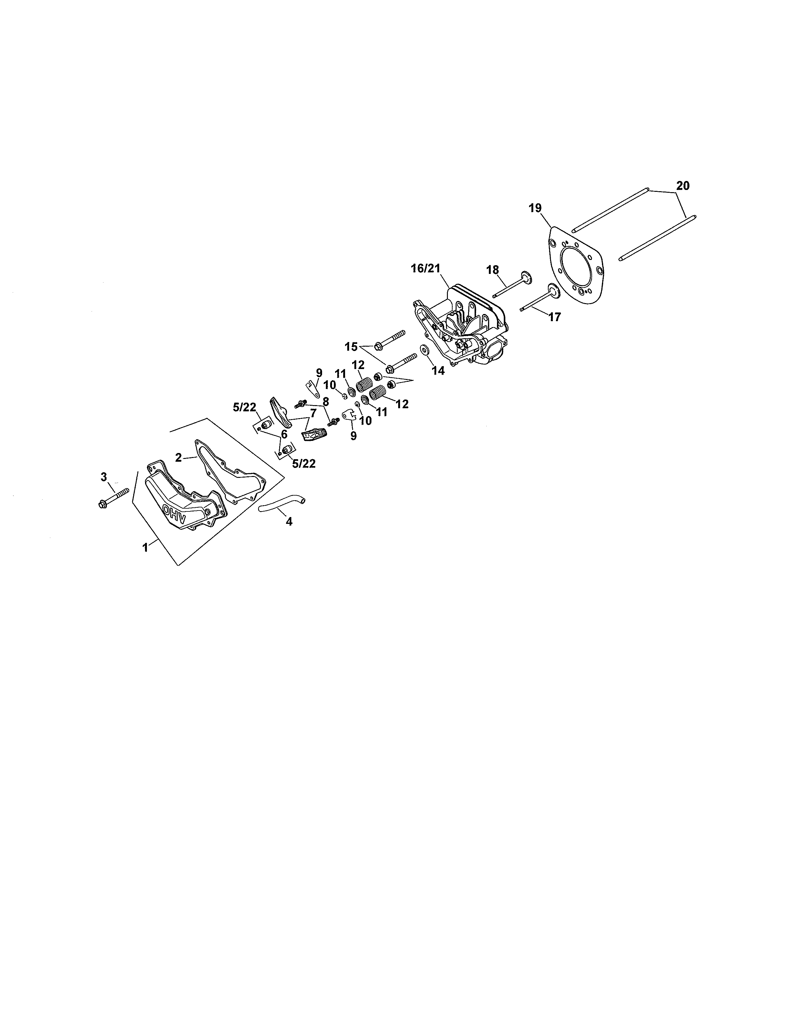 Head/valve/breather