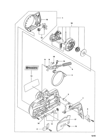Chain break/clutch cover 435e,440e