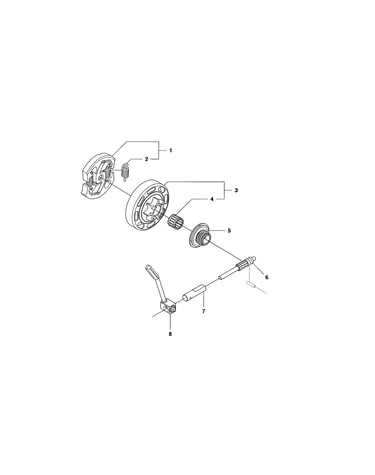 Clutch/oil pump 435, 435e, 440e