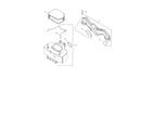 Toro 13AP60RP744 (1A096B50000 AND UP) air intake / flitration assembly diagram