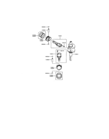 Piston/crankshaft