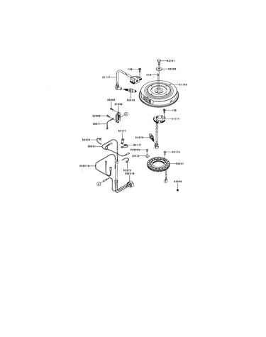 Flywheel/charge coil/ignition coil