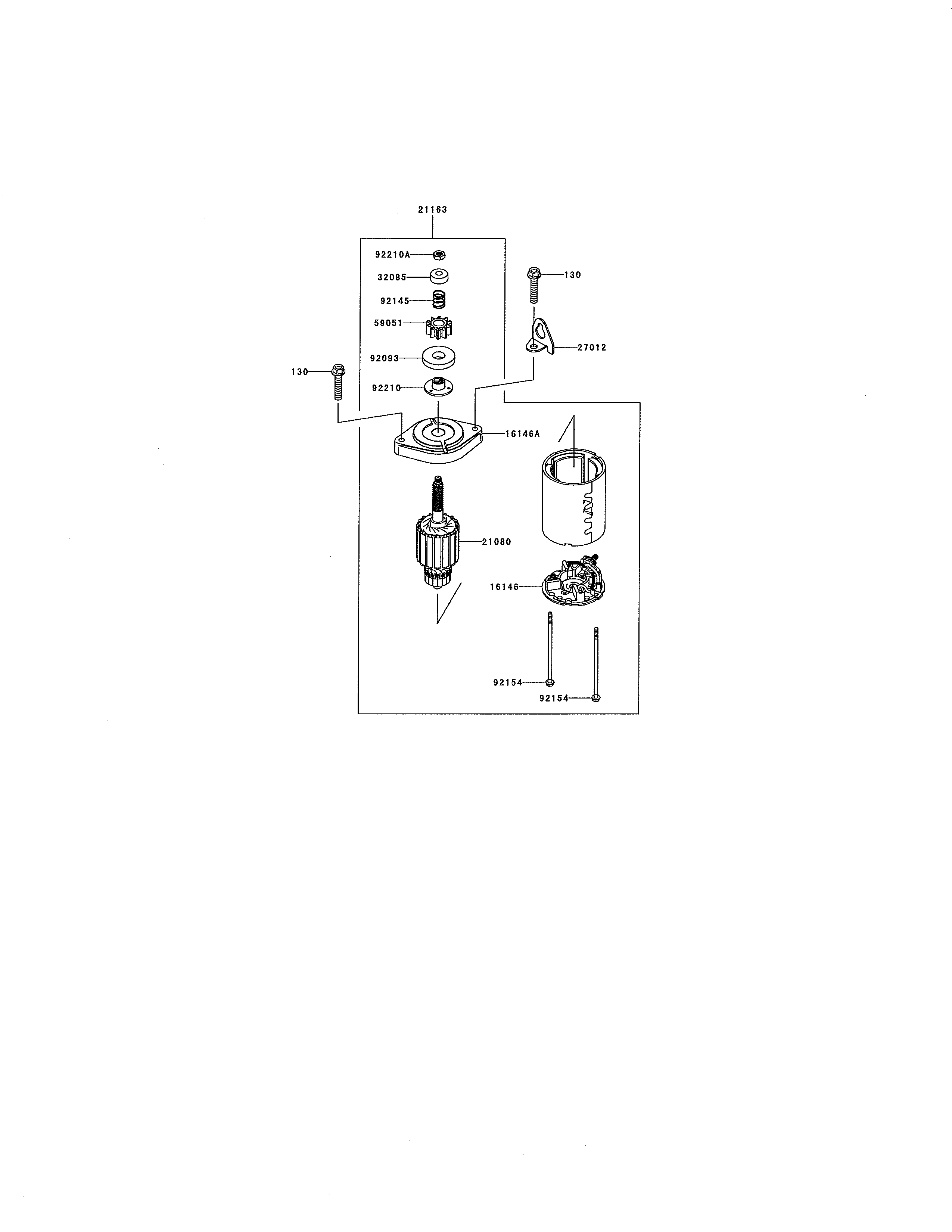 Cover assembly/electric starter