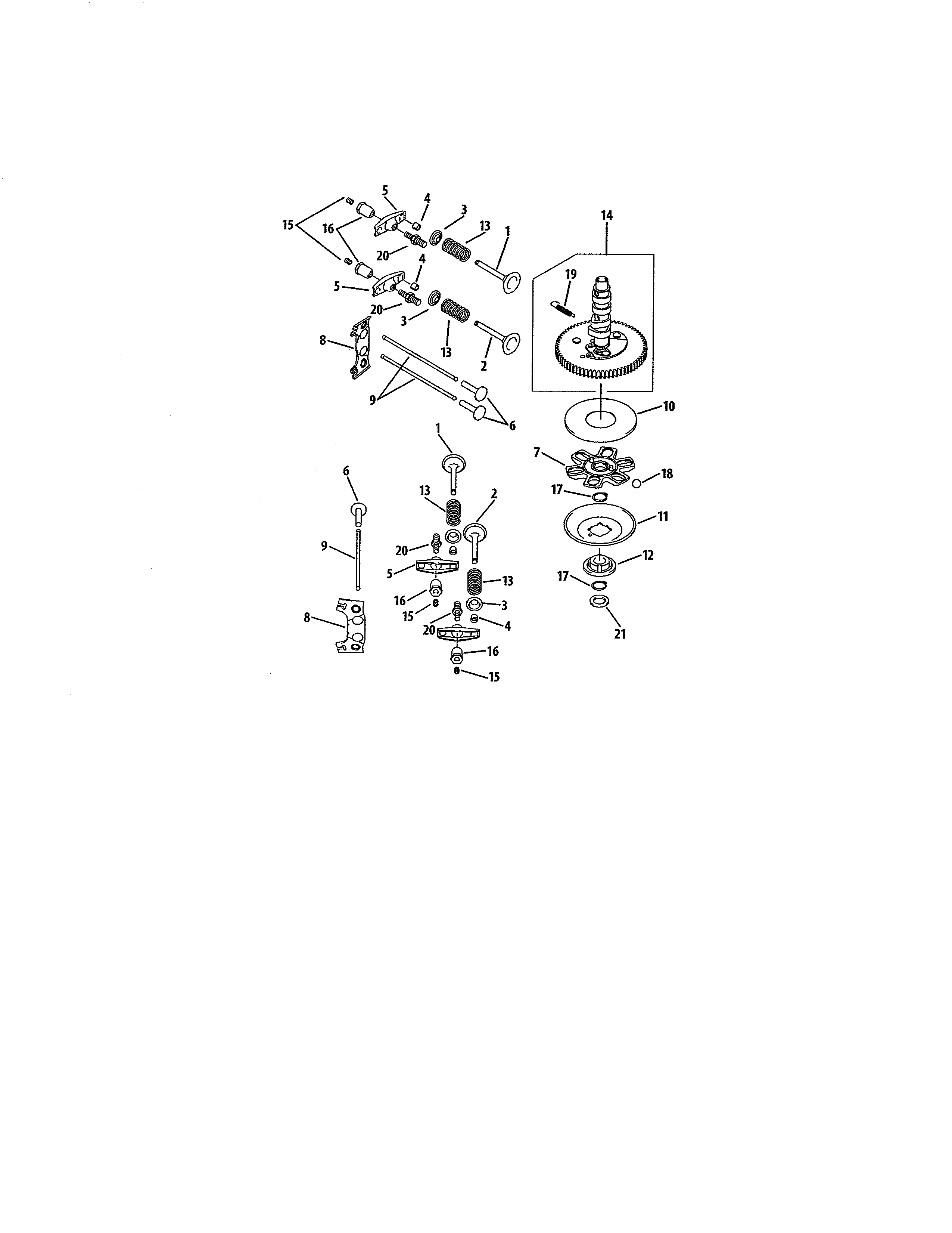Camshaft / valves