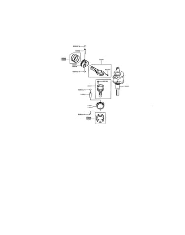 Piston/crankshaft