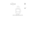 Kohler SV610-0020 exhaust stud/gasket/decal diagram